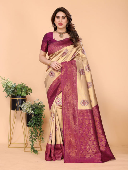 Most Good-Looking Banarasi Silk Saree with with Rich Pallu