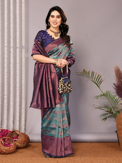 Most Appealing Banasari Silk Saree With Blouse