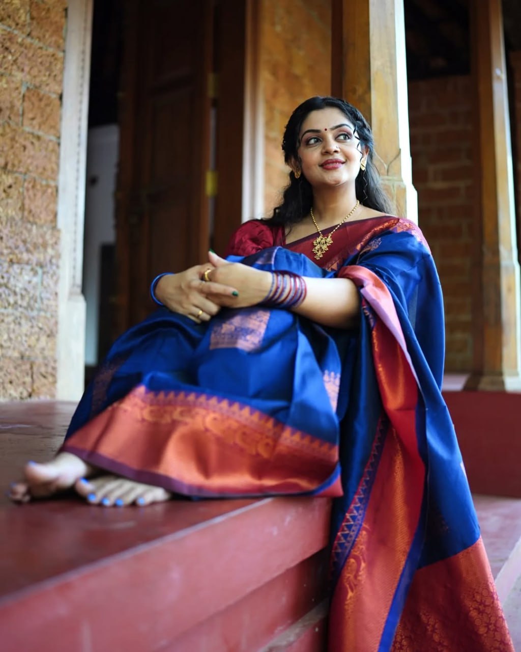 Most Pretty Banasari Silk Saree With Blouse