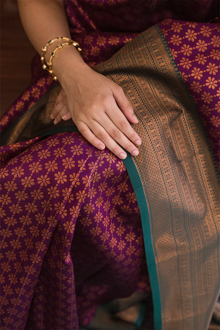 Most Lovely Banarasi Silk Saree With Zari Weaving