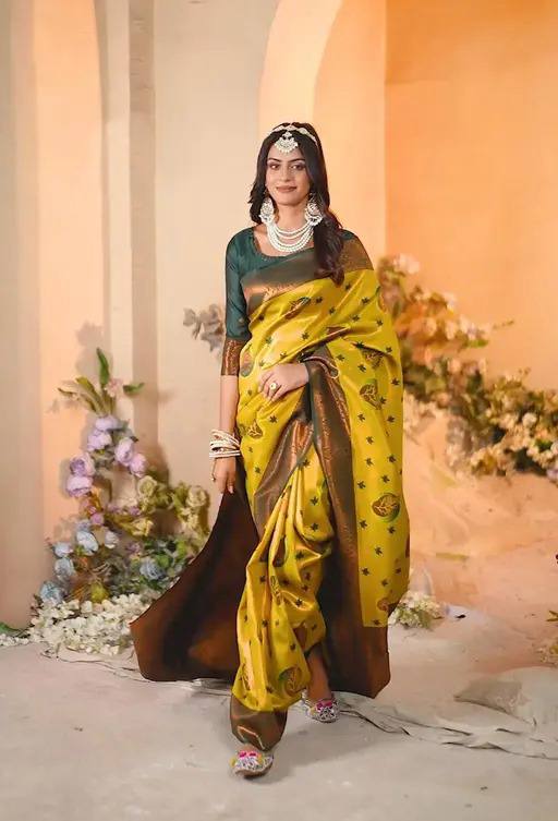 Very Beautiful Banarasi Silk Saree With Blouse