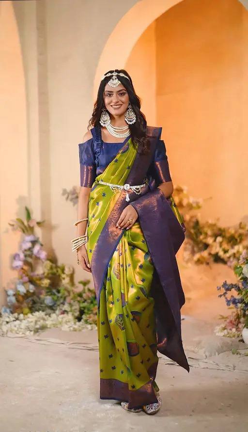 Very Beautiful Banarasi Silk Saree With Blouse
