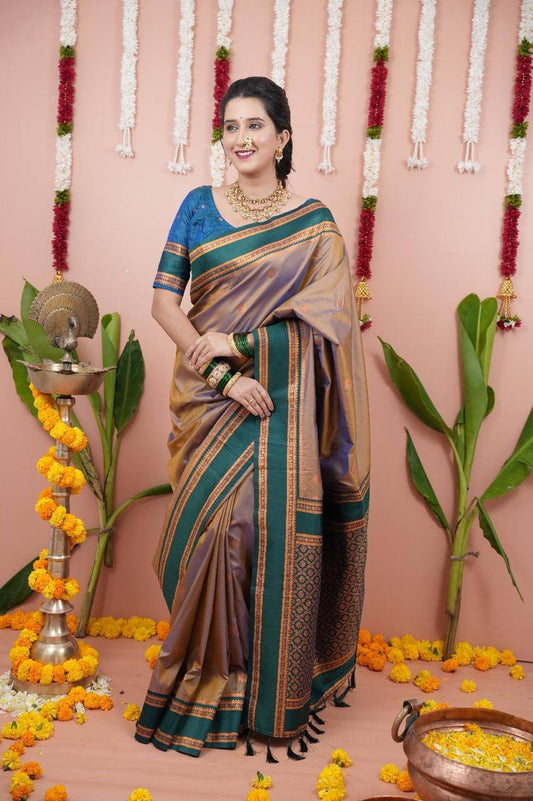 Most Elegant Banarasi Silk Saree With Blouse