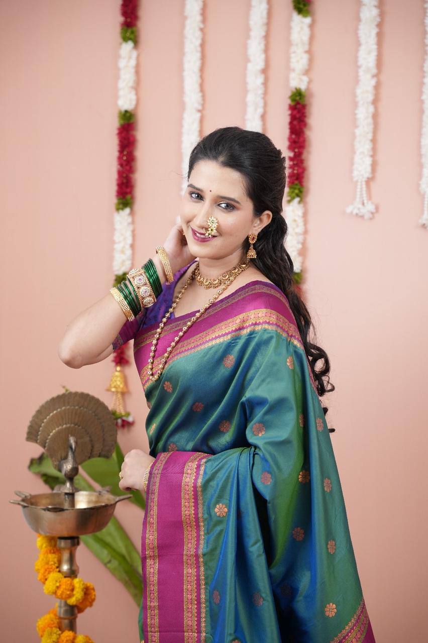 Most Elegant Banarasi Silk Saree With Blouse