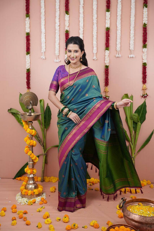 Most Elegant Banarasi Silk Saree With Blouse