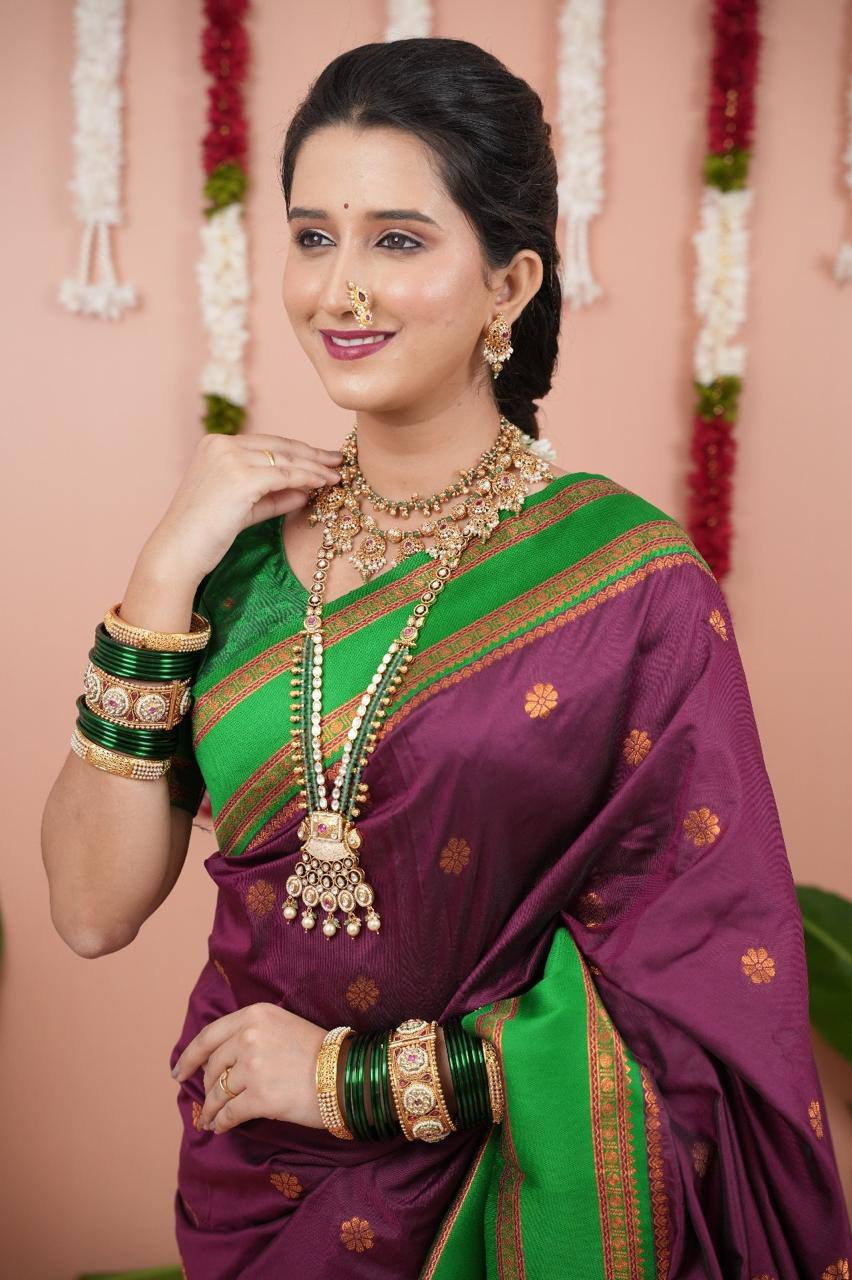 Most Elegant Banarasi Silk Saree With Blouse