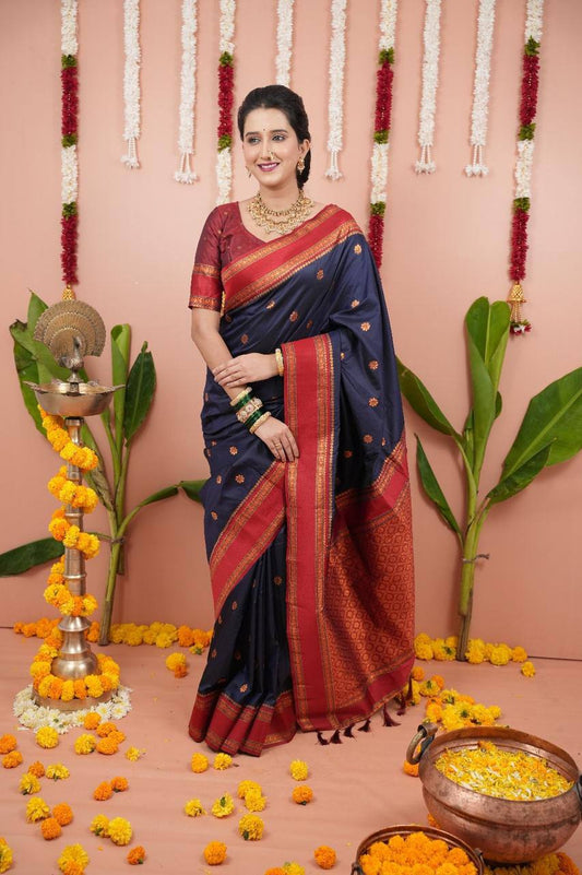Most Elegant Banarasi Silk Saree With Blouse