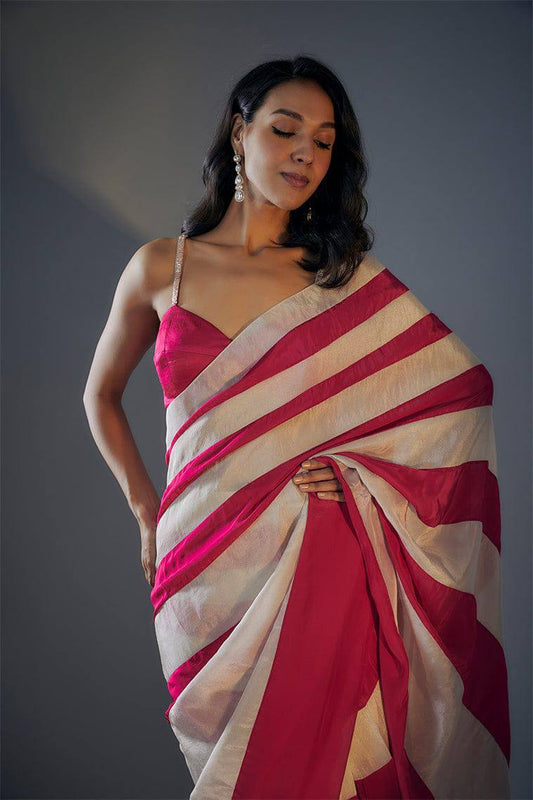 Most Elegant Pure Gajji Silk Saree With Tassel
