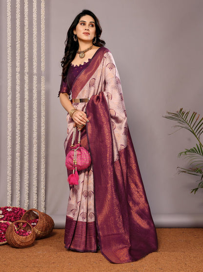 Most Appealing Banasari Silk Saree With Blouse