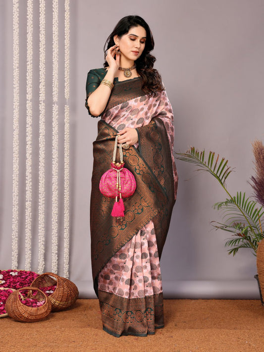 Most Prepossessing Banasari Silk Saree With Blouse