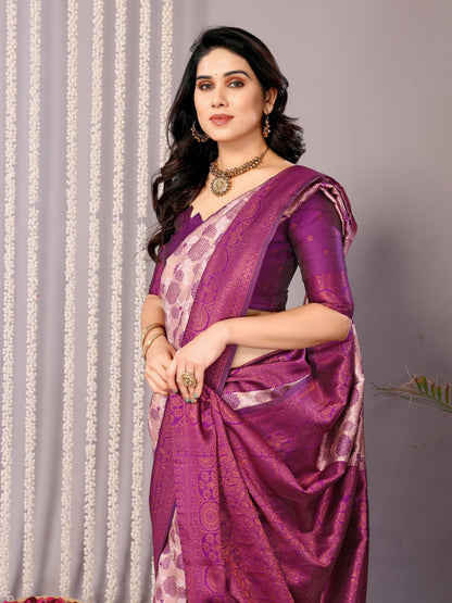 Most Prepossessing Banasari Silk Saree With Blouse