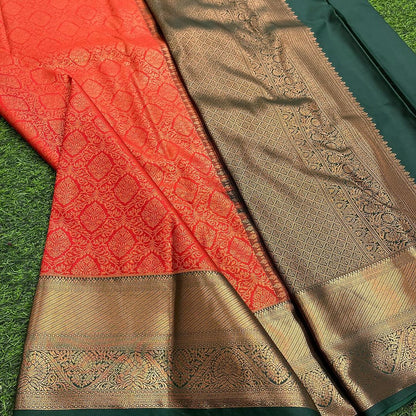 Most Attractive Banasari Silk Saree With Blouse