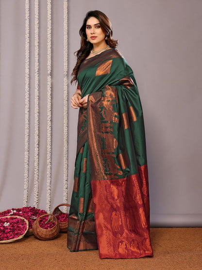 Most Beautiful Banarasi Silk Saree With Rich Pallu