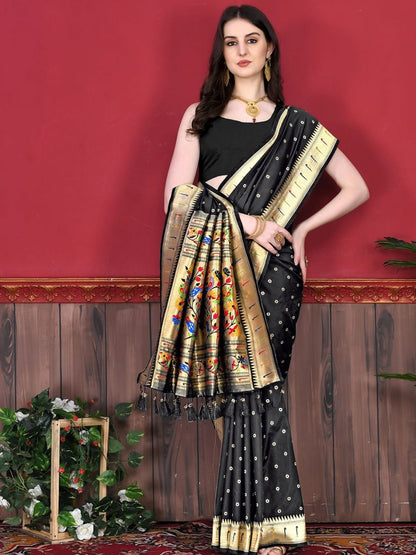 Most Charming Paithani Silk Saree With Rich Pallu