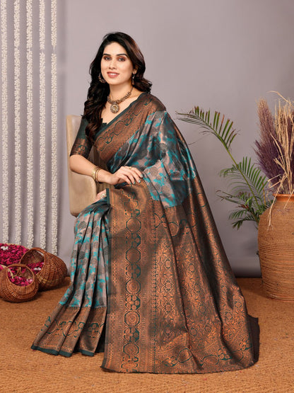Most Prepossessing Banasari Silk Saree With Blouse
