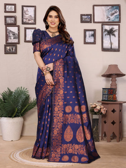 Most Graceful Banarasi Silk Saree With Rich Pallu