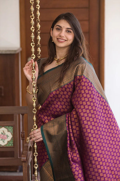 Most Lovely Banarasi Silk Saree With Zari Weaving