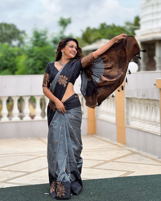 Most Good-Looking Banarasi Silk Saree With Zari Weaving