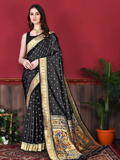 Most Charming Paithani Silk Saree With Rich Pallu