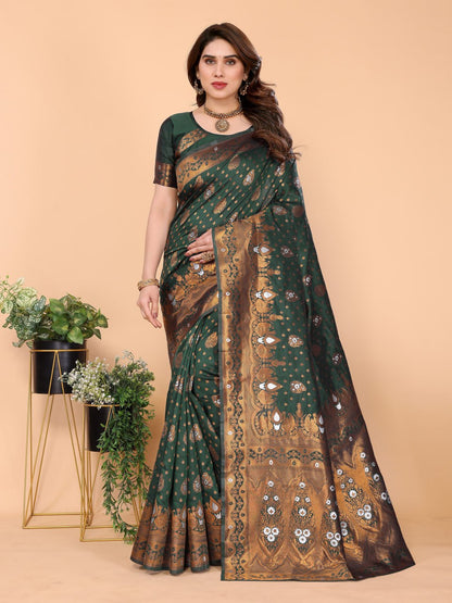 Most Charming Banarasi Silk Saree With Rich Pallu