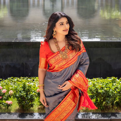 Most Ravishing Banarasi Silk Saree with with Border