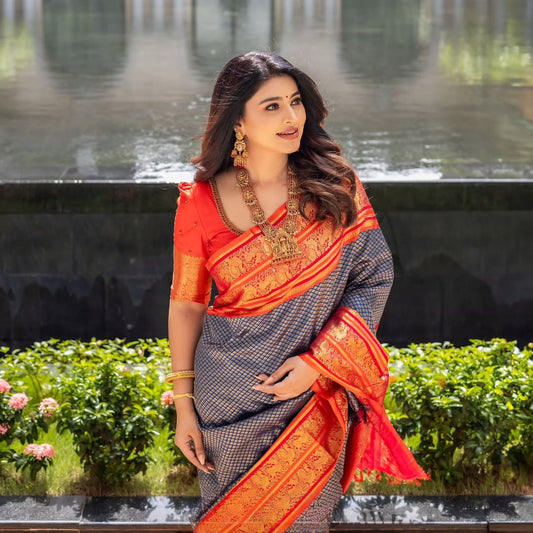 Most Ravishing Banarasi Silk Saree with with Border