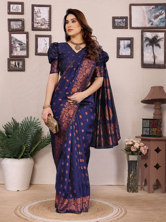 Most Graceful Banarasi Silk Saree With Rich Pallu