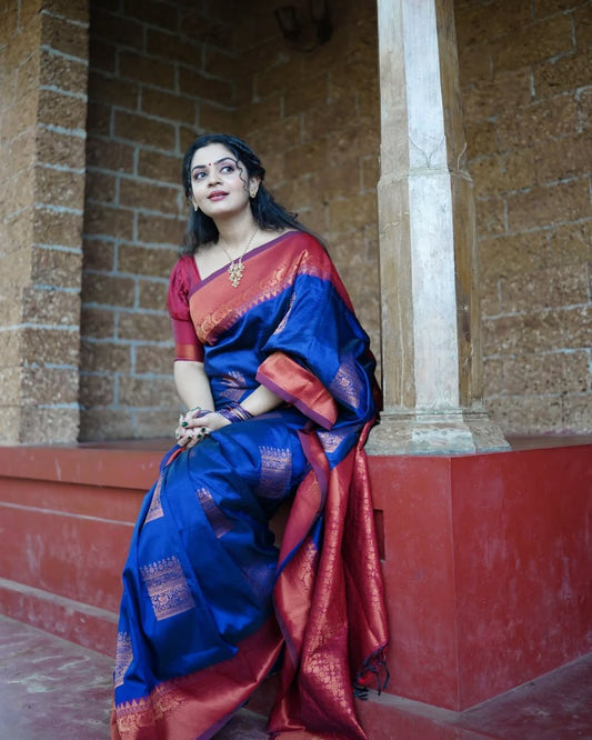 Most Pretty Banasari Silk Saree With Blouse
