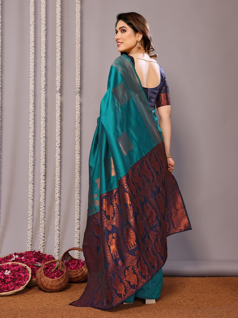 Most Beautiful Banarasi Silk Saree With Rich Pallu
