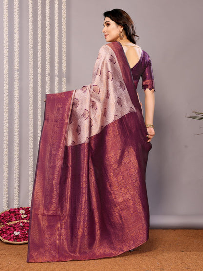 Most Appealing Banasari Silk Saree With Blouse
