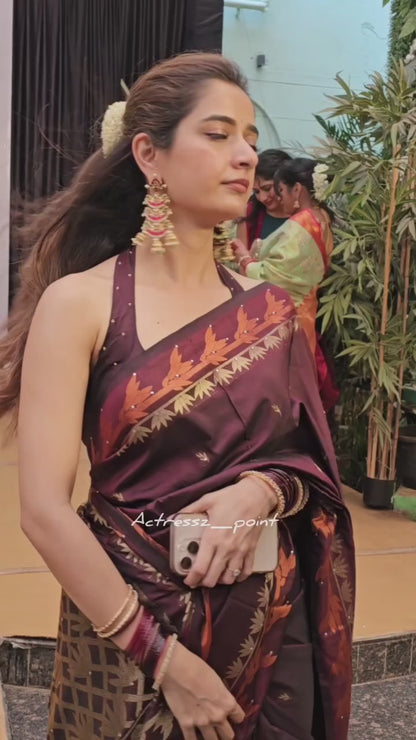 Trending Viral Soft Silk Saree With Lovely Blouse Piece