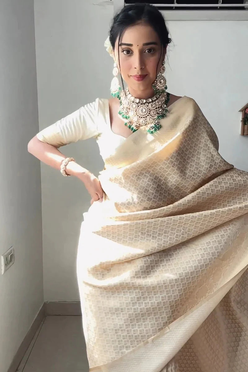 Trending 1 Min Ready To Wear Soft Silk Saree With Blouse