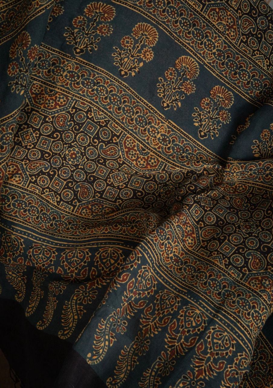Jaypuri  BlockPrinted Cotton Mul Saree