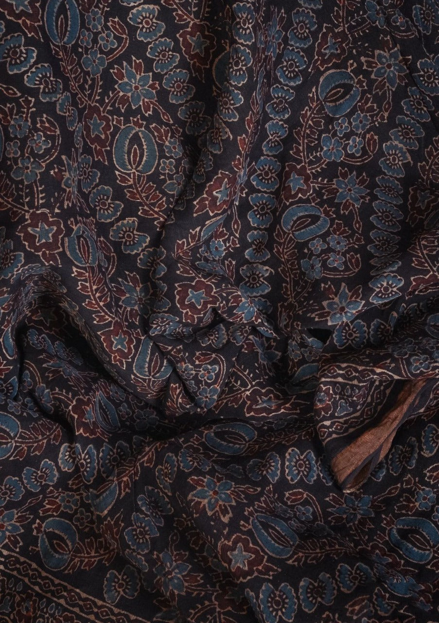 Jaypuri Blockprinted Cotton Mul Saree