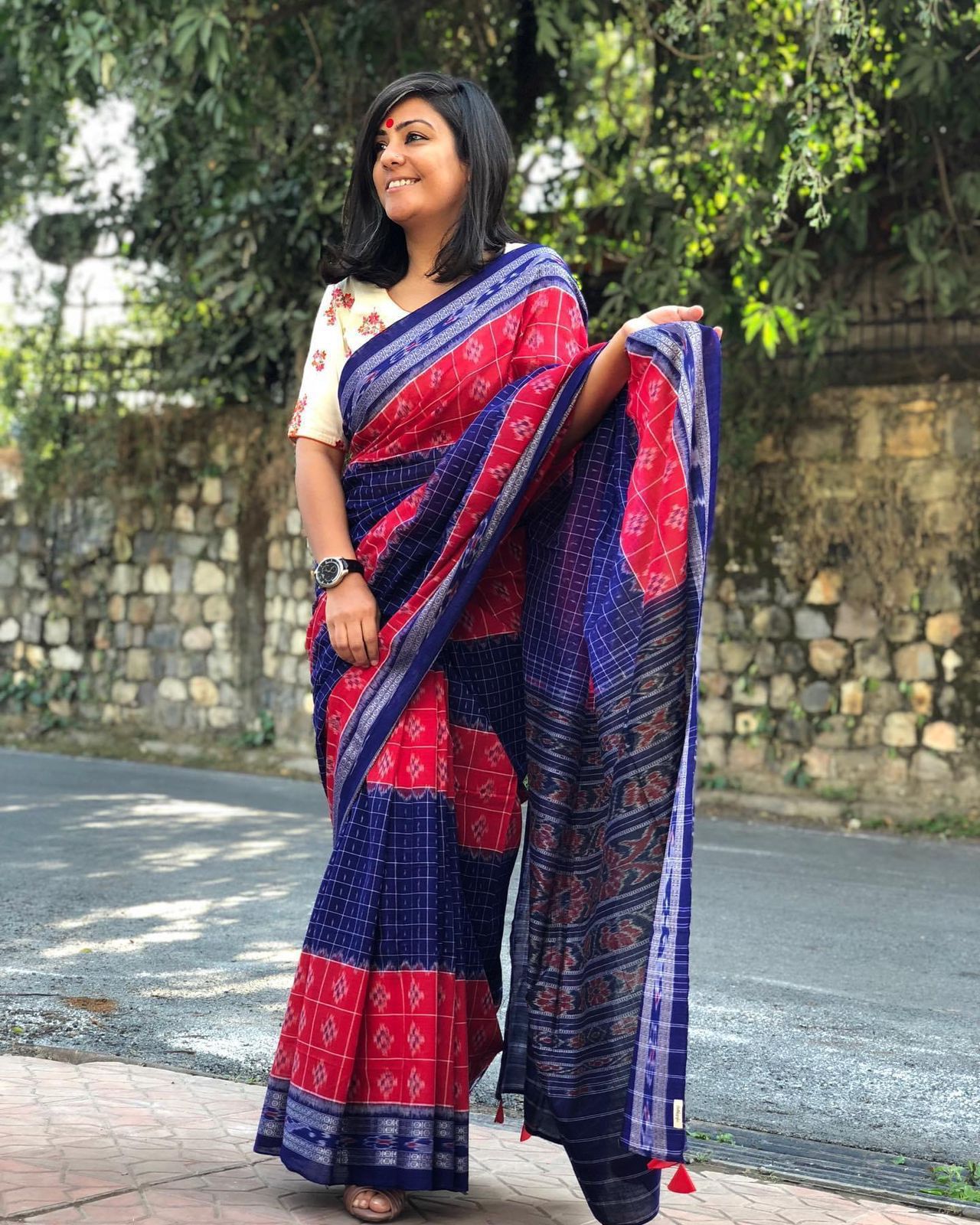 Kotki Pure Cotton Handloom Sarees With Blouse